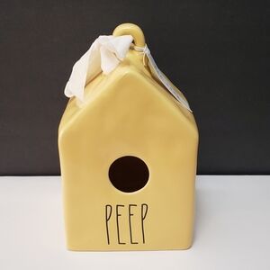 Rae Dunn yellow birdhouse